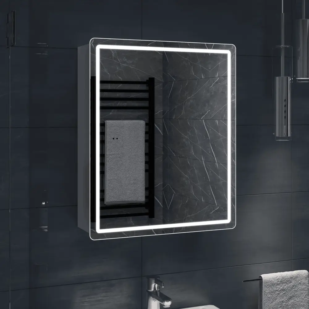 Шкаф для ванной комнаты с зеркалом Vigo Look 49.7x60x17 см с подсветкой STLM-2144819 - Вид №8