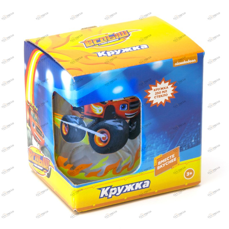 Кружка стеклянная в подарочной упаковке "Вспыш и чудо-машинки. Вспыш - Скорость", 250 мл ND PLAY ВСПЫШ И ЧУДО-МАШИНКИ 335661 Красный;прозрачный Santreyd 