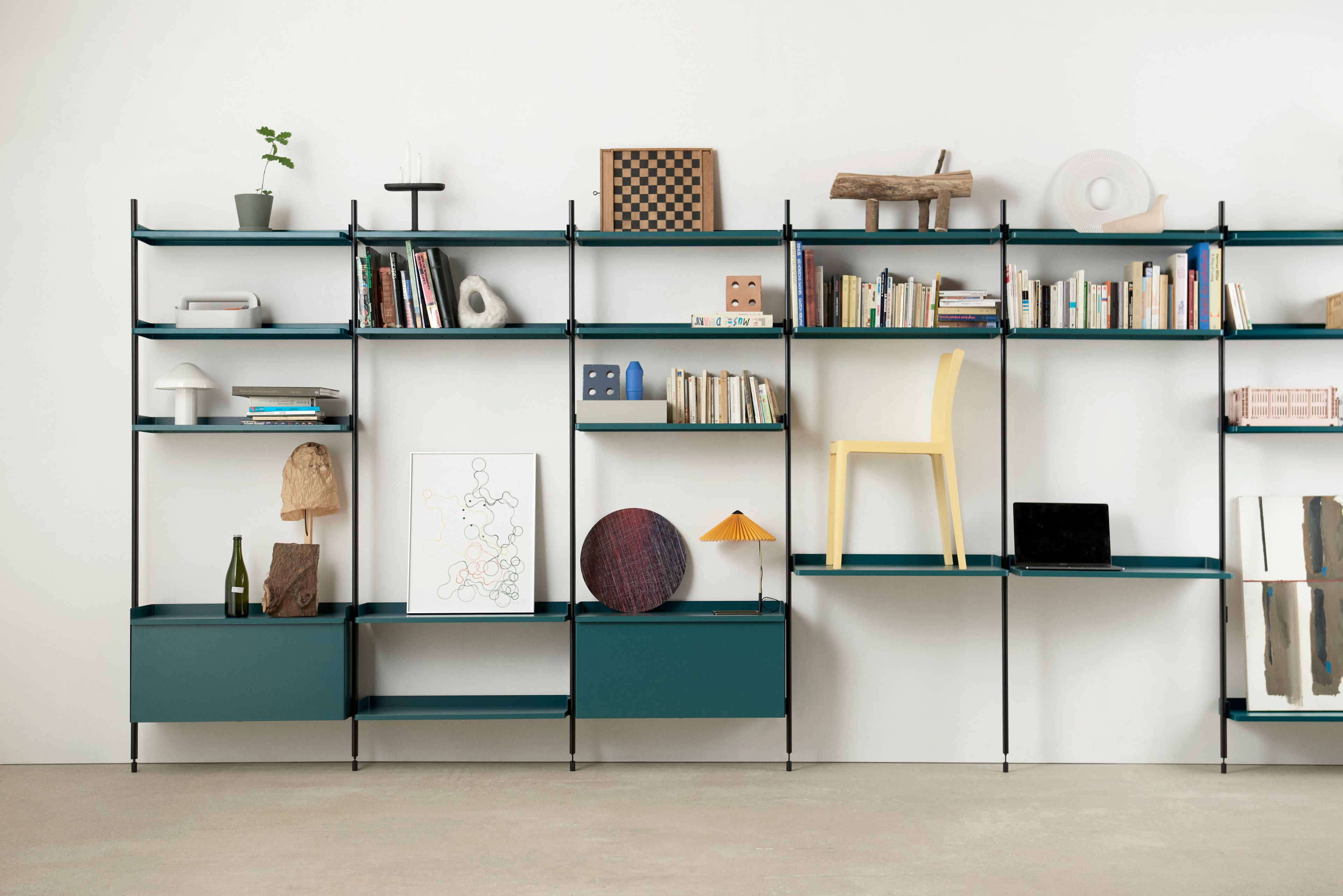 Анодированный алюминиевый секционный книжный шкаф Hay Pier System ARCH-00118408