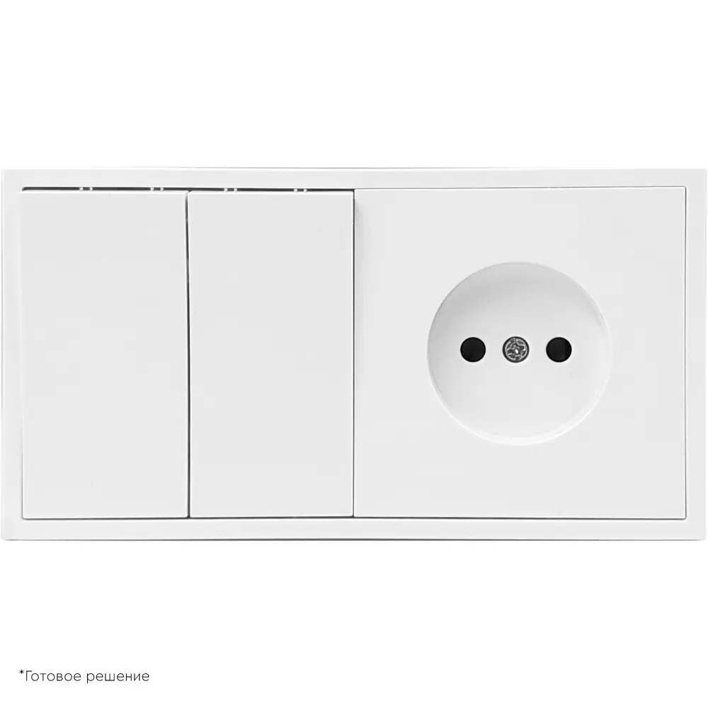 Рамка для розеток MIRKL Grace 2 поста белая 89393860 STLM-1544078 - Вид №3