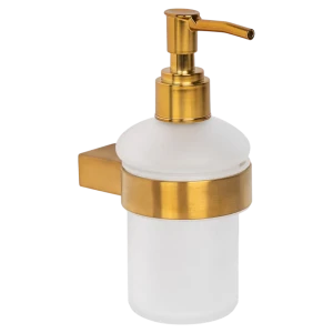 VIDAGE Золотой стеклянный дозатор для жидкого мыла с настенным креплением 89384624