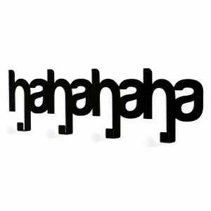 Вешалка "HAHAHA" черная BONESSI ДИЗАЙНЕРСКИЕ 132411 Черный
