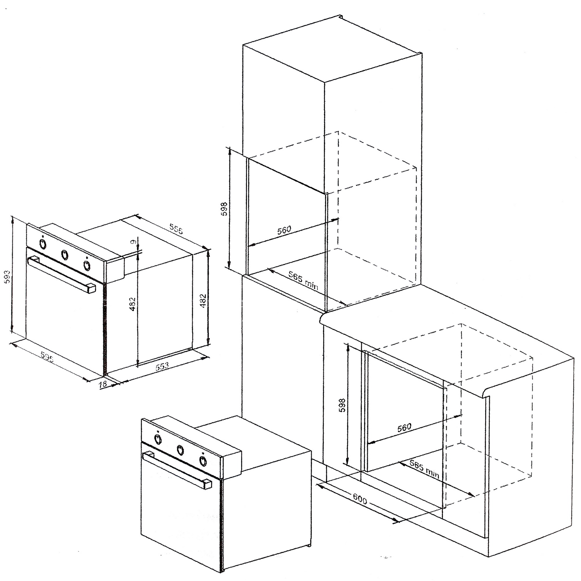 8118214 Электрический духовой шкаф Darina 0U5 BDE 112 705 X серебристый STDN-0062561 - Вид №8