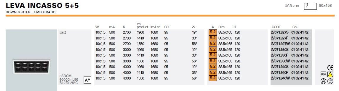 Несколько светодиодных утопленных прожекторов Lucifero's LEVA ARCH-00046791 - Вид №14