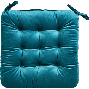 Подушка для стула Linen Way Emerald 1 бархатная темно-бирюзовая 89337722
