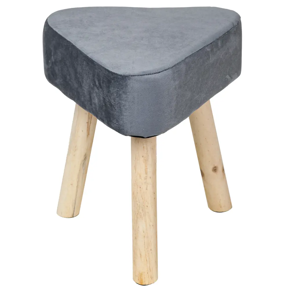 Пуф Dream River серый с деревянными ножками 32x36 см 89432360 STLM-1576265