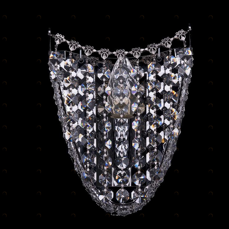 Настенный светильник бра Dormitory 7708/1/S/Ni BOHEMIA IVELE  078653 Прозрачный;серебро 