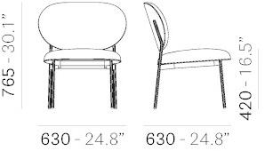 Pedrali Кресло для отдыха с обивкой и тканью Blume sun-id-1395803 - Вид №10