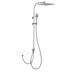 44466440 BASIC Смеситель с фиксированной внешней колонкой Хром GRB MIXERS