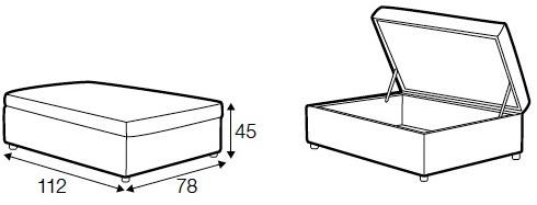 Sits Подставка для ног, обитая тканью Day&night sun-id-1388515 - Вид №2