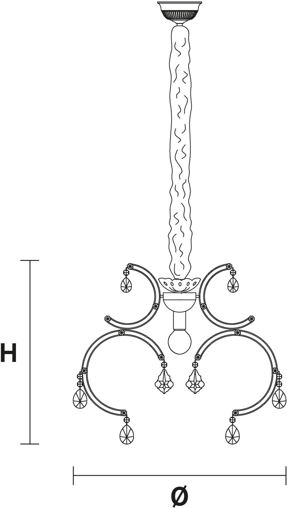 Masiero Металлическая люстра с кристаллами swarovski® Maria teresa sun-id-1351819 - Вид №1