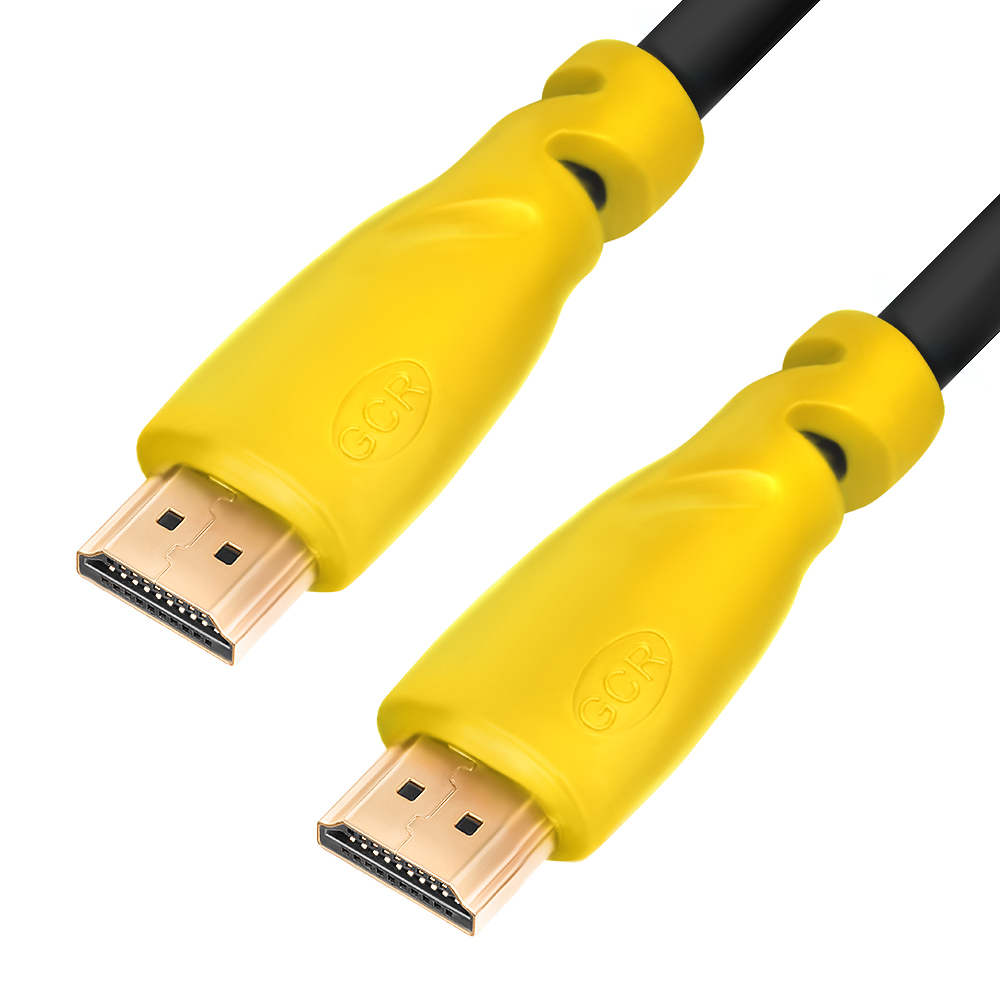 GCR-HM340-1.8m кабель 1.8m hdmi версия 1.4, черный, желтые коннекторы, od7.3mm, 30/30 awg, позолоченные контакты, ethernet 10.2 гбит/с, 3d, 4k , экран Greenconnect Santreyd  - Вид №2