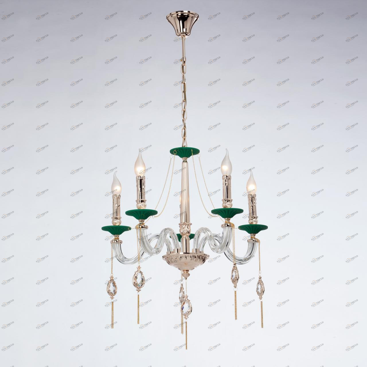 Подвесная люстра Vitaluce V2366/5 VITALUCE ДИЗАЙНЕРСКИЕ 220355 Золотой 