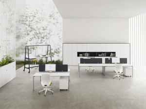 Секционный стол из меламина и металла