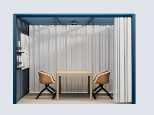 Алюминиевый и стеклянный офисный остров для встреч