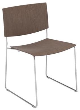 Andreu World Стул из дуба, штабелируемый салазками, со встроенной подушкой Sit Si1207 - Вид №7