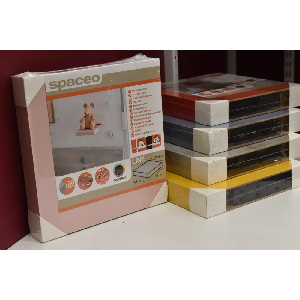 Полка мебельная прямая Spaceo 23x23.5x3.8 см МДФ цвет розовый 81898801 STLM-2145502  - Вид №4
