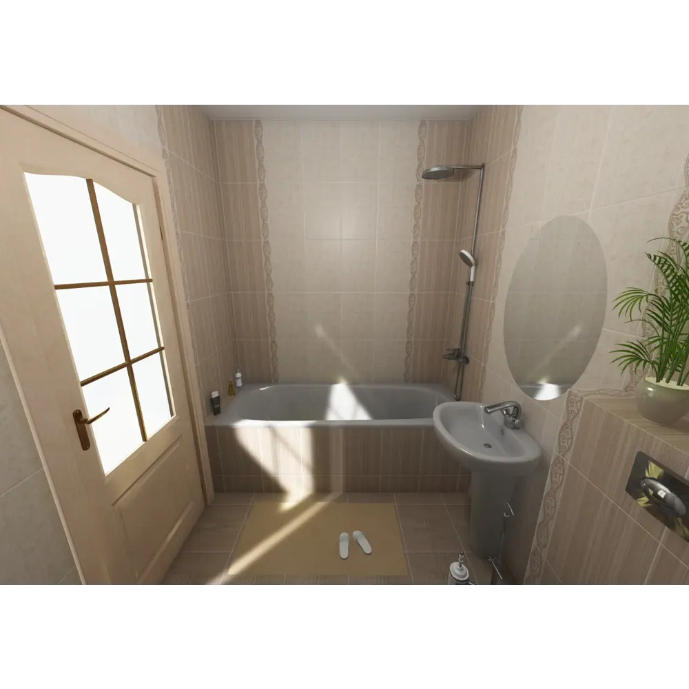 Бордюр «Линеа Шираз» 40.5х6.2 см цвет бежевый Azori STLM-2166042 - Вид №4