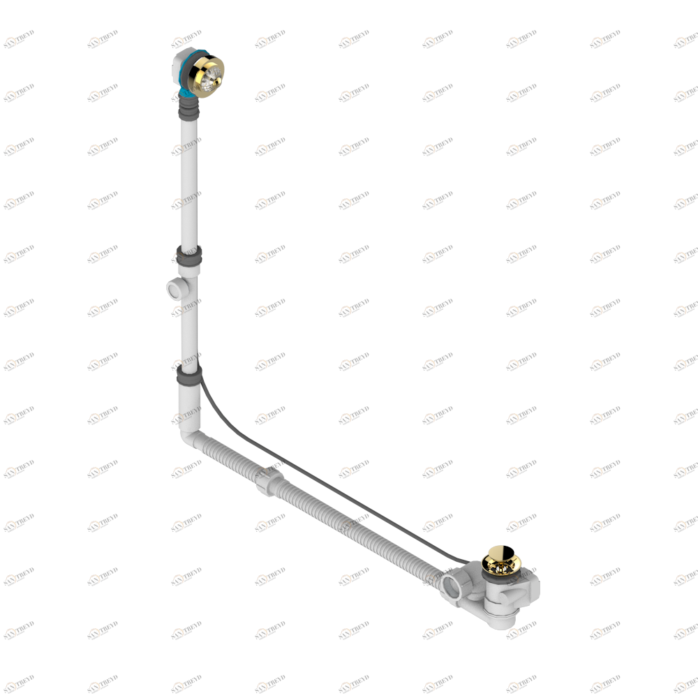 U1E-302GM Перелив GEBERIT для ванны - европейская модель - большой размер регулируемая высота : от 165мм MAXI 580мм регулируемая выступающая часть : от 110мм MAXI 700мм- выпуск Ø 40 мм с стильной ручкой Thg-paris Mandarine с сатинированным хрусталём Покры U1E-302GM CAT.F