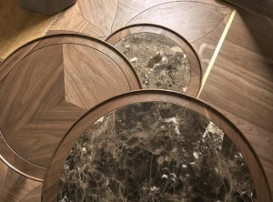 Arte Brotto Круглый журнальный столик из орехового дерева Leonardo L1040n