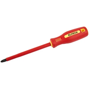 Отвертка крестовая диэлектрическая Elitech 231303 PZ3x150 мм 89407158