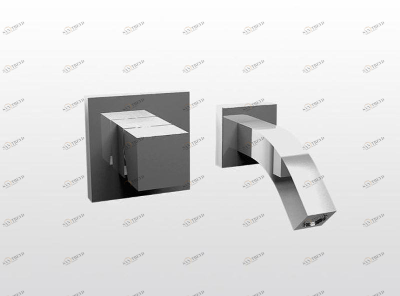 RUBINETTERIE STELLA Смеситель для ванны настенный на 2 отверстия Bamboo quadro sun-id-1355042