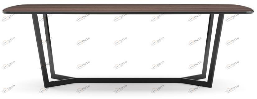 PRADDY Овальный обеденный стол из лакированного дерева в современном стиле  Ml181 