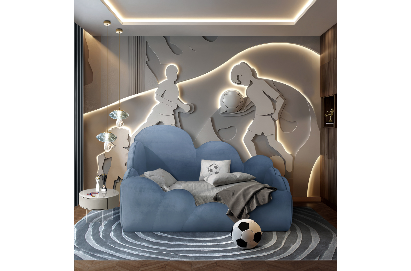 CIST208 Детская односпальная кровать Дино Circu  - Вид №4