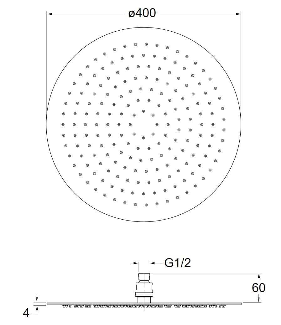 Круглая потолочная душевая головка CRISTINA Rubinetterie душевые головки и рычаги-Shower &amp ARCH-00086095 - Вид №2