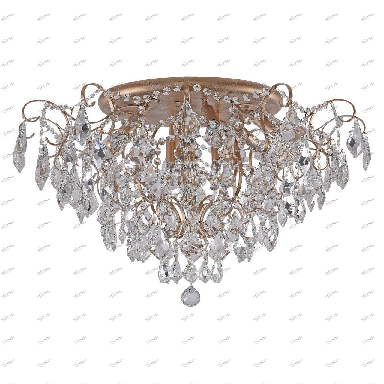 Потолочная люстра Favourite Pluvia 2447-9U FAVOURITE ДИЗАЙНЕРСКИЕ, PLUVIA 336760 Золото;прозрачный 