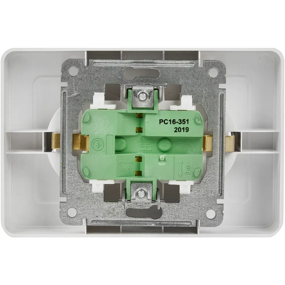Розетка двойная встраиваемая Hegel Мастер с заземлением цвет серебро STLM-2032186 - Вид №2