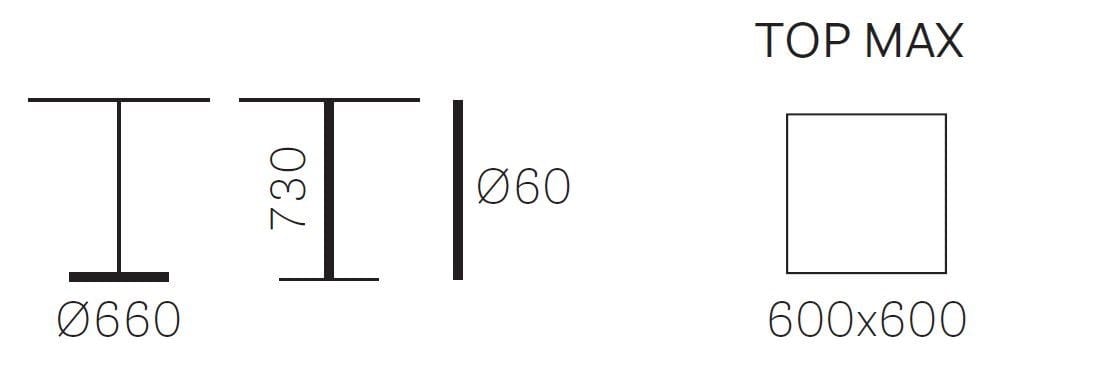 Алюминиевый квадратный стол Pedrali Ypsilon ARCH-00151362 - Вид №1