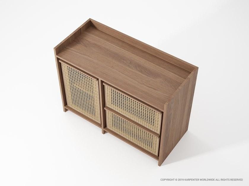 KARPENTER Комод из массива дерева и ротанга Roots Rt08-o - Вид №8