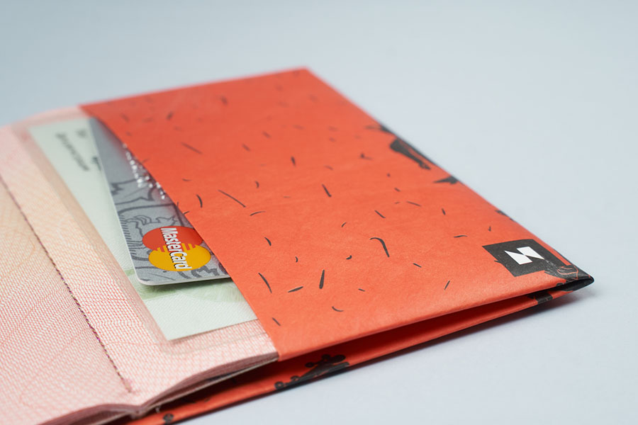 NС-030 Обложка на паспорт new skate, оранжевая New wallet  - Вид №5