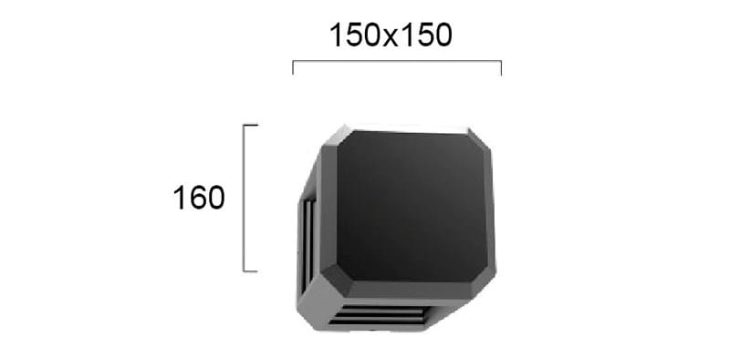 Алюминиевый светодиодный наружный настенный светильник Terzo Light ARCH-00077852 - Вид №2