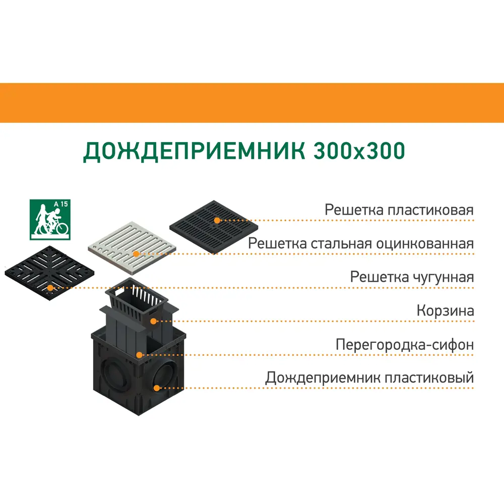 Решетка чугунная к дождеприемнику Standartpark Polymax Basic класса А15 84347399 STLM-2042839  - Вид №4