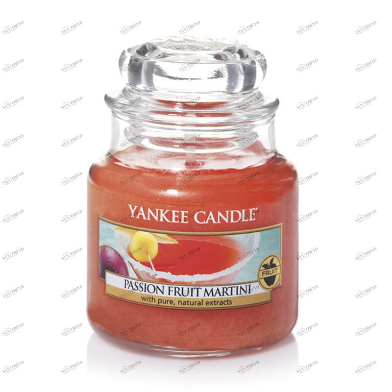 Свеча маленькая в стеклянной банке "Маракуйя и Мартини" Passion fruit Martini 104гр 25-45 часов YANKEE CANDLE  267913 Оранжевый 