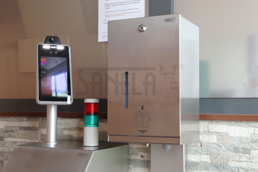 38040 Турникет с термо-визуальной камерой и дозатором дезинфекции SLZN 59E, 230 В/ 50Гц SANELA  - Вид №3