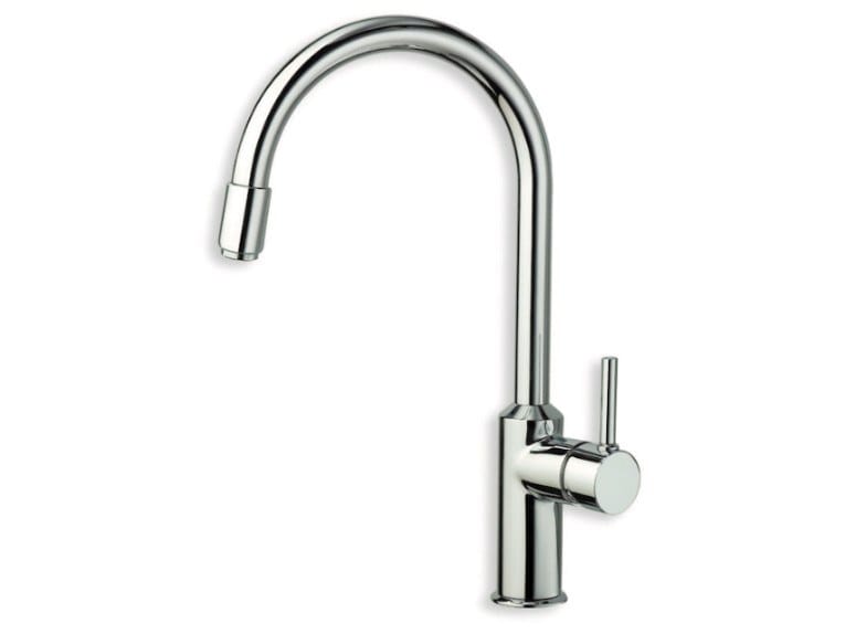Смеситель для кухни на одно отверстие с поворотным изливом CRISTINA Rubinetterie кухня-современная коллекция ARCH-00087149 - Вид №1