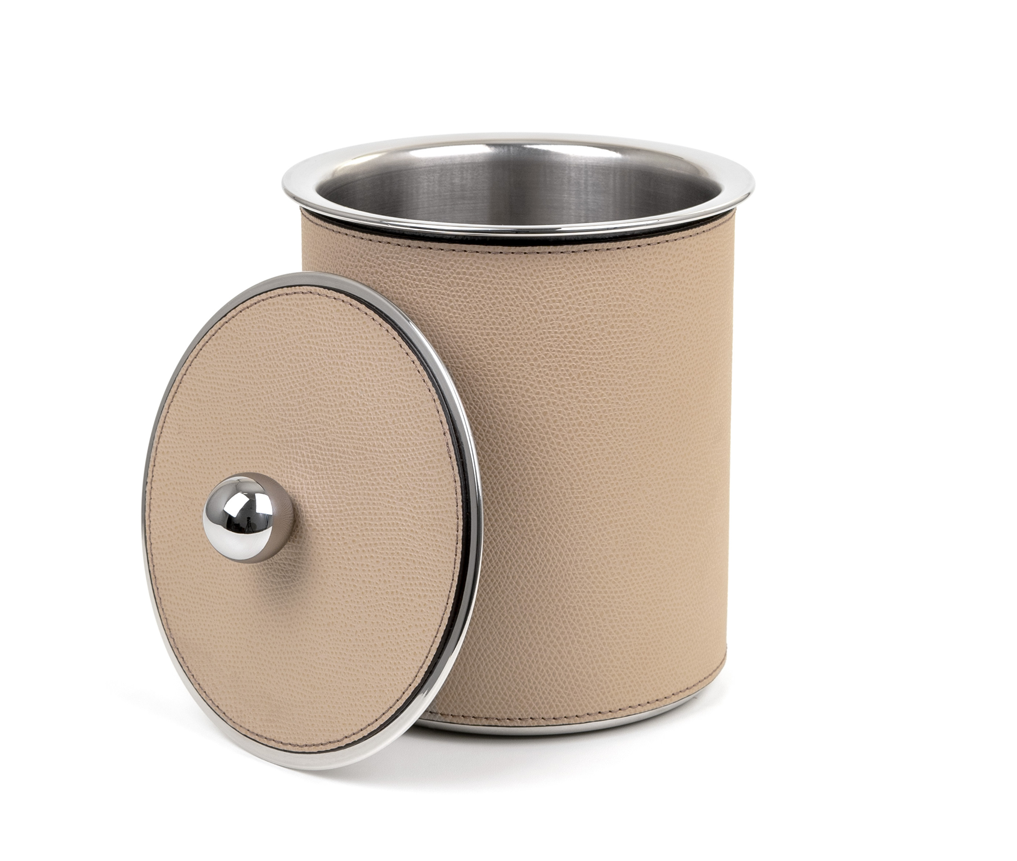 Ведро для льда Axel - Ø 15XH20,5 см / тканая кожа_coffee Pinetti 00.1473.061.015 - Вид №1