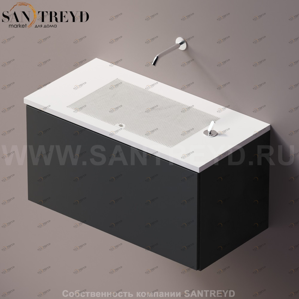 AELLM0CC10810ZZ Подвесная раковина настенная прямоугольная Agape Ell белая