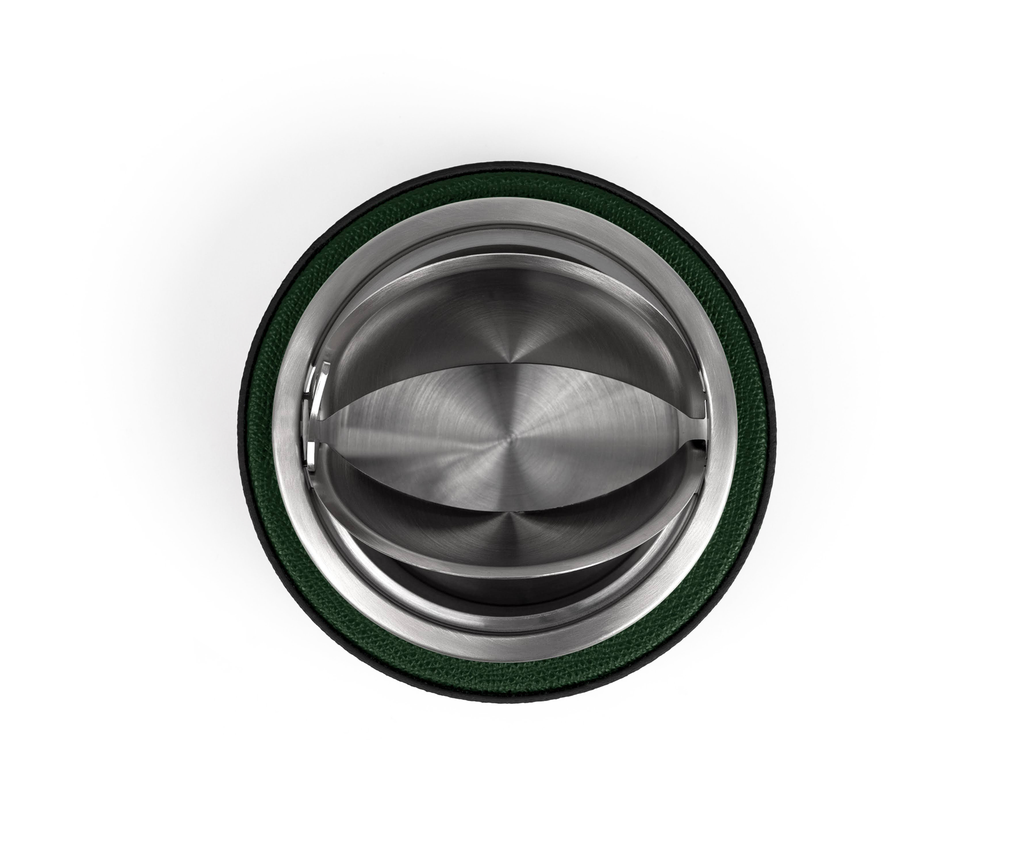 Пепельница Luna - Ø 13,5XH7,5 см / зерненая кожа_ARTIC Pinetti 00.2380.029.085 - Вид №1