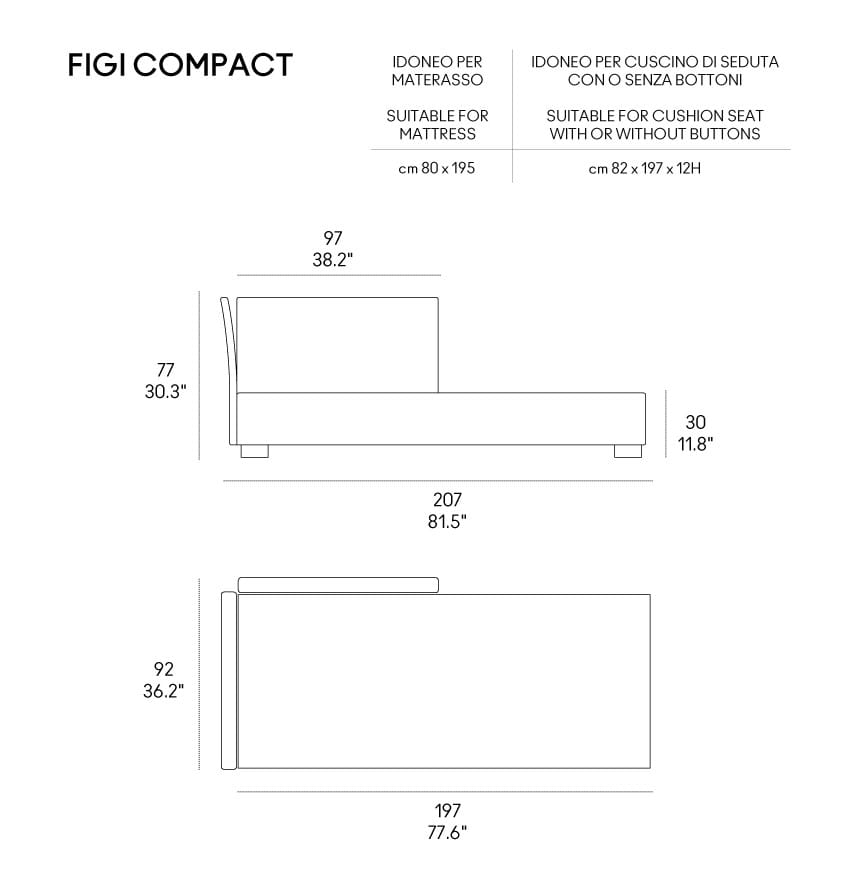 Одноместный диван-кровать из ткани Casamania & Horm Фиджи ARCH-00148964 - Вид №8