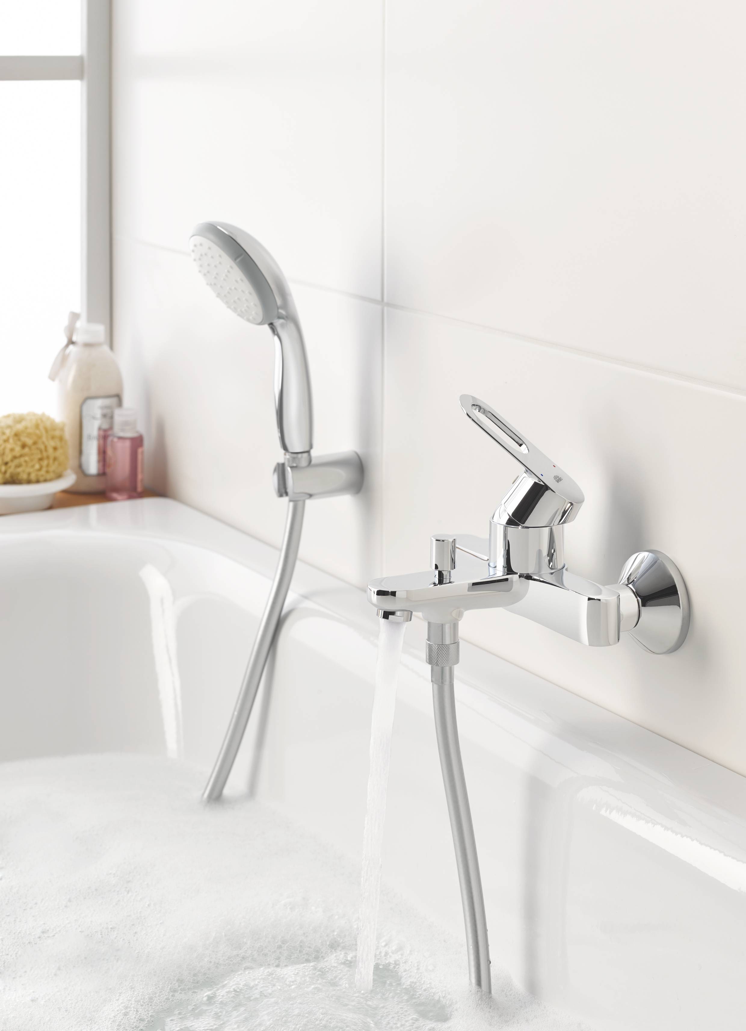 Смеситель для ванны GROHE BauLoop, настенный монтаж (23603000) - Вид №2