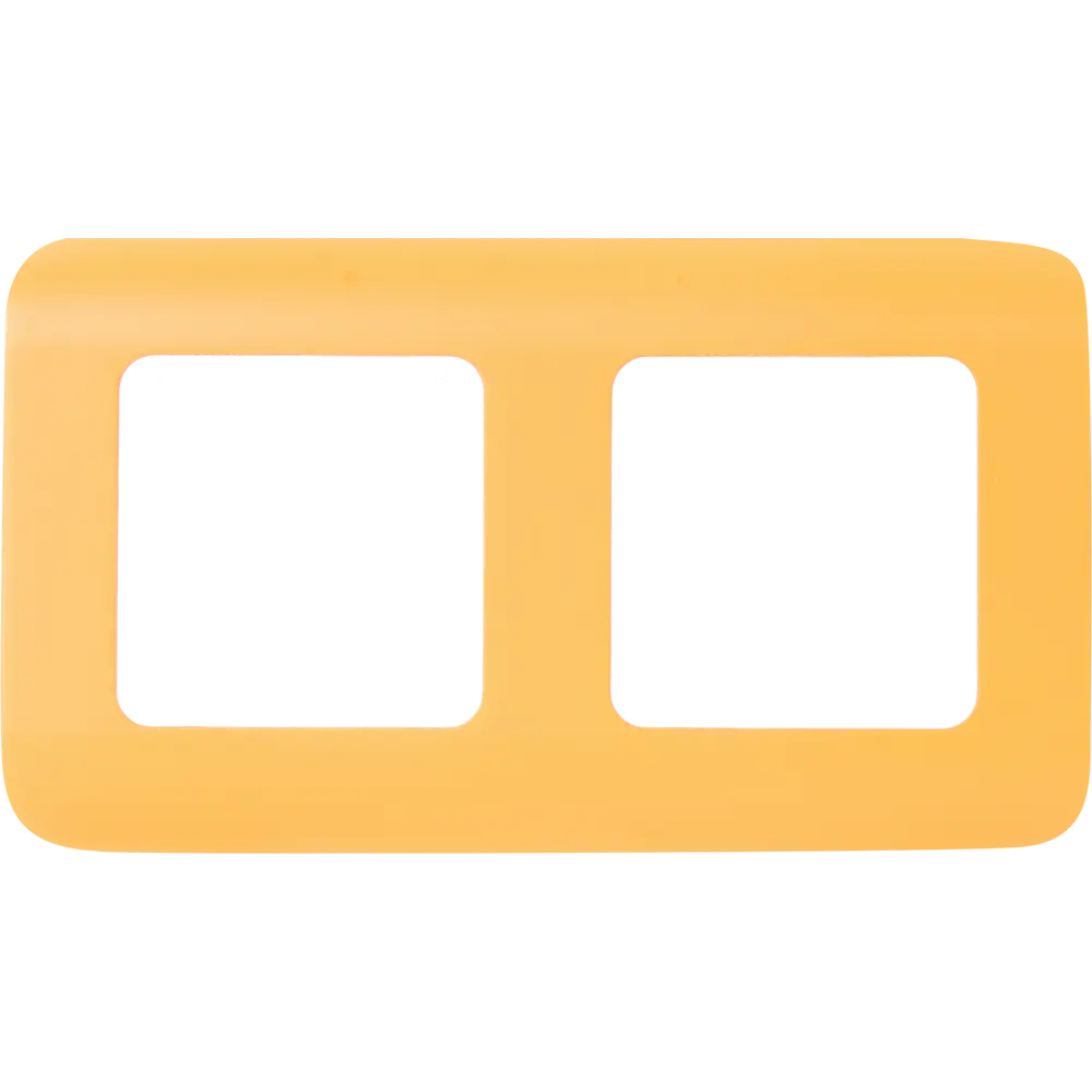 Рамка для розеток и выключателей Lexman Cosy 2 поста, цвет оранжевый STLM-2089411