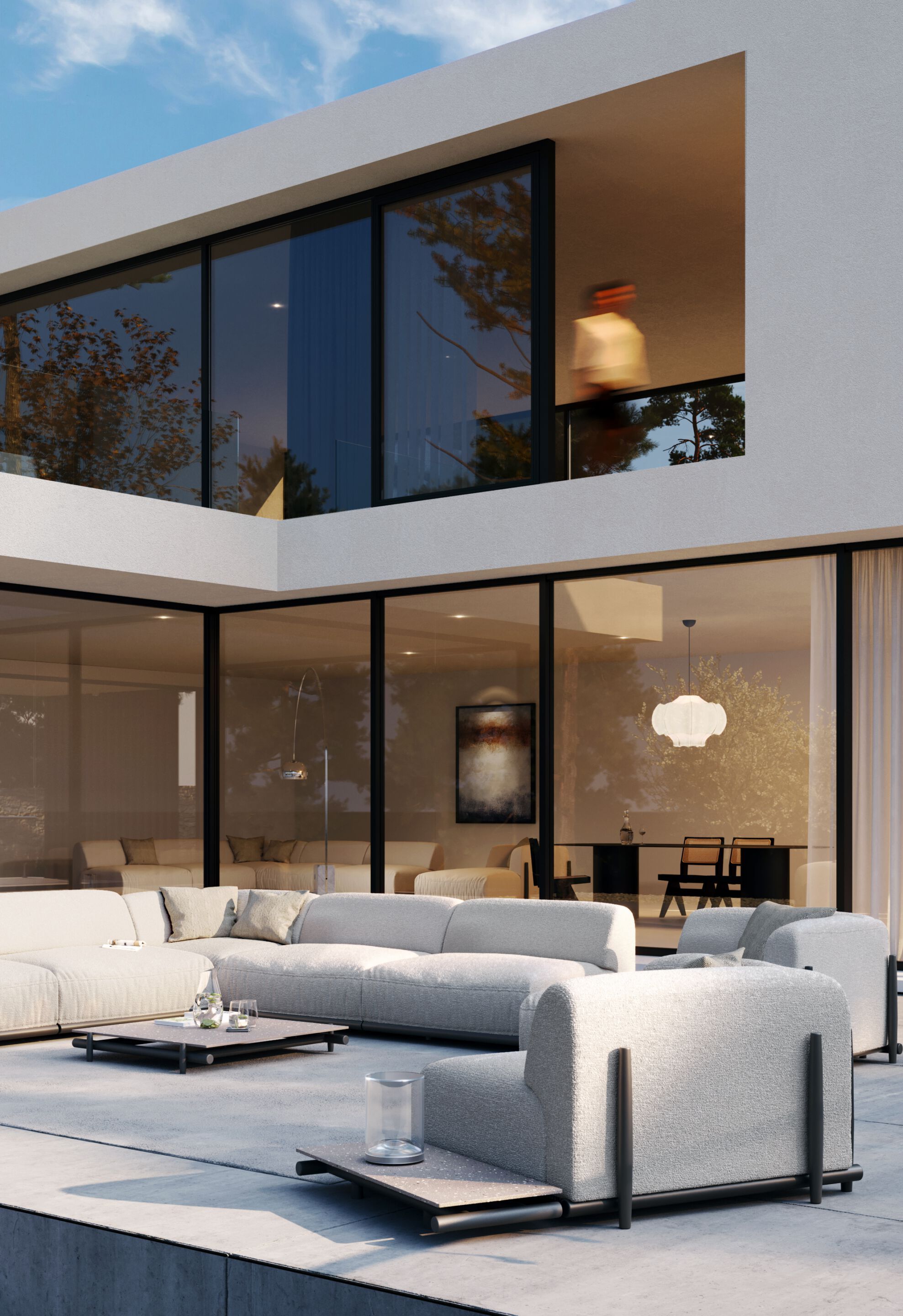 Тканевый модульный угловой садовый диван Unopiù Давос ARCH-00005831 - Вид №5