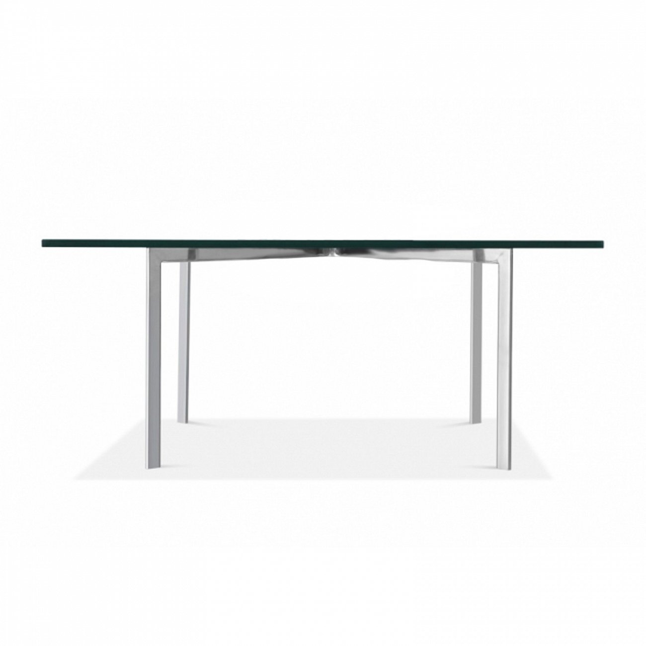 Журнальный столик стеклянный с металлическими ножками Barcelona Style Coffee Table SOHO DESIGN BARCELONA 131570 Прозрачный - Вид №1