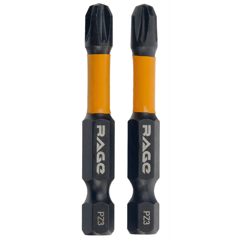 Магнитная ударная бита RAGE PZ3 50 мм для точного монтажа (2 шт) 89345796 STLM-0841253