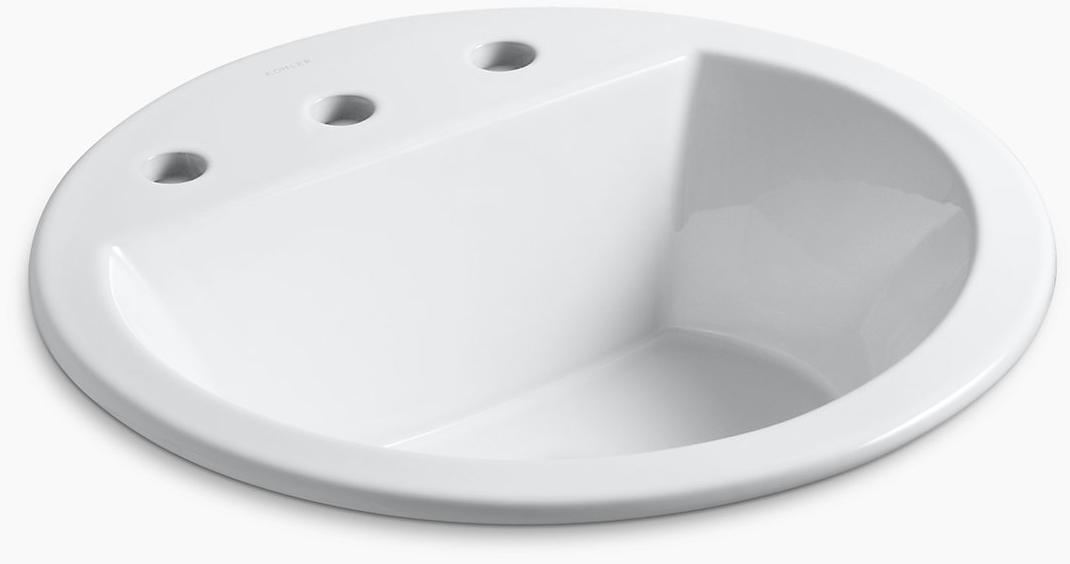 KOHLER Bryant Round Круглая встраиваемая раковина с 8 K-2714-8-58  - Вид №1