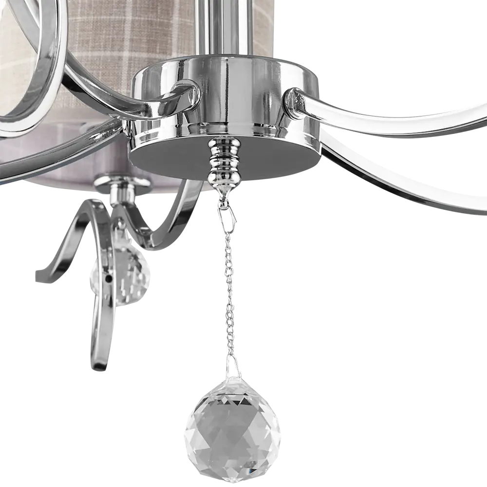 Люстра Freya Aurora: 5-рожковая потолочная в хроме и сером 89168090 STLM-0079383 - Вид №7